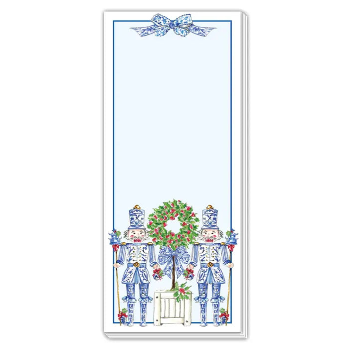 Rosanne Beck - Skinny Pad - Blue Chinoiserie Nutcrackers