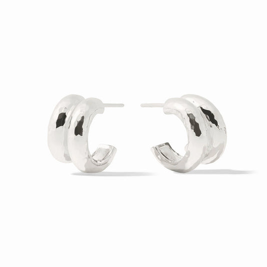 Julie Vos - Earring - Silver - Havana Double Hoop - Findlay Rowe Designs