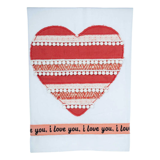 Glory Haus- Heart I Love You Tea Towel