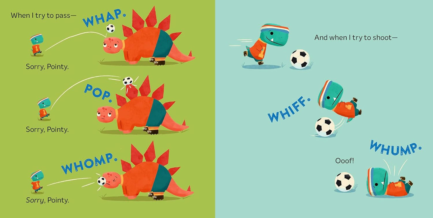 Tiny T. Rex Tries Soccer - Findlay Rowe Designs