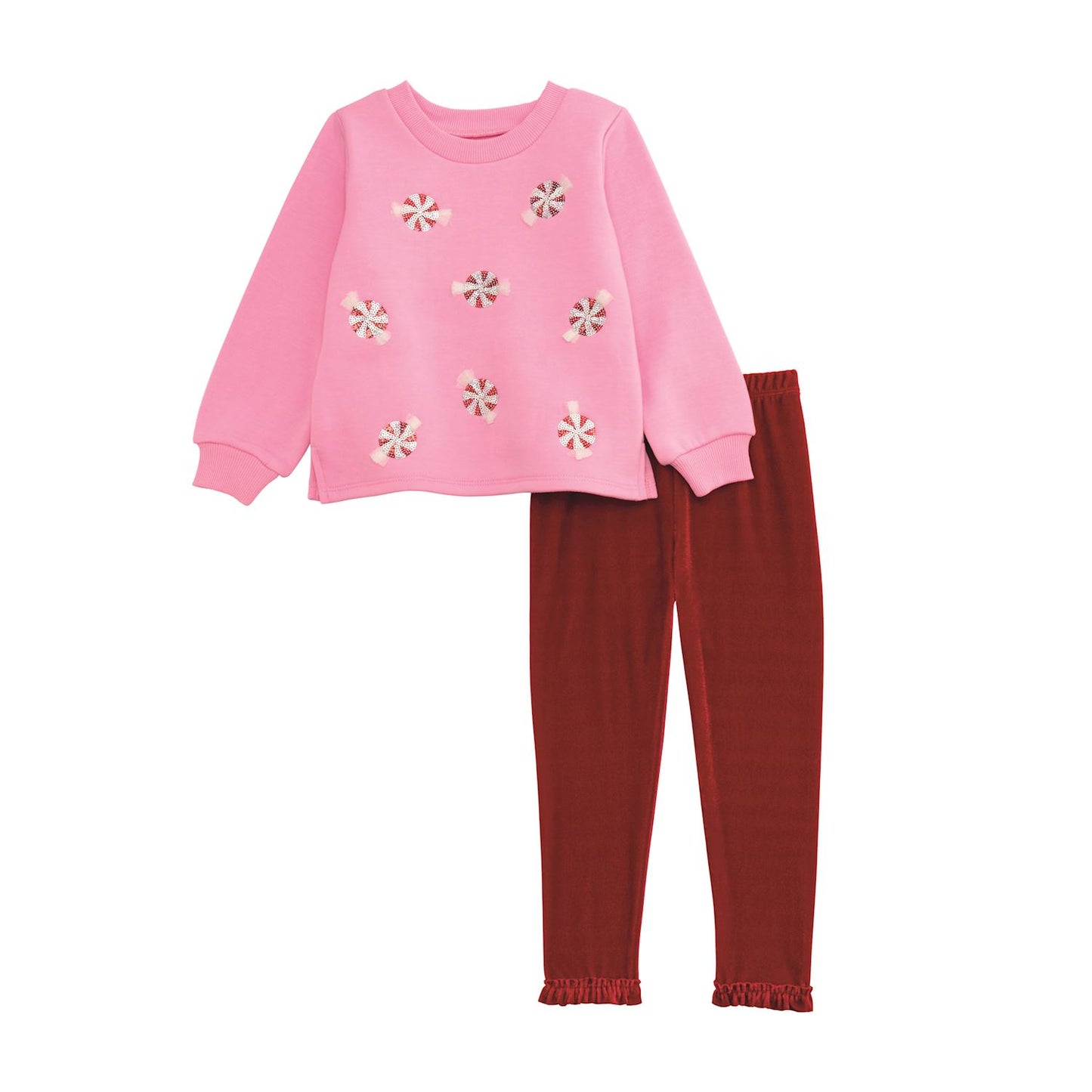 Mud Pie - Baby - Peppermint Sweatshirt & Legging Set