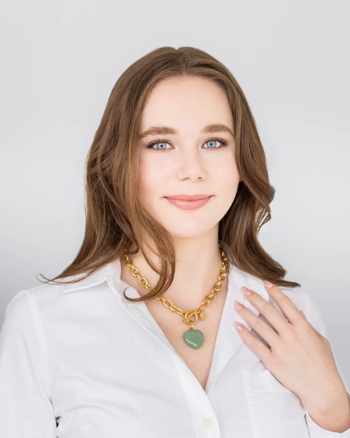 Jade Findlay SUSAN SHAW - Stone Heart Toggle Necklace - GREEN JADE | Findlay Rowe ...
