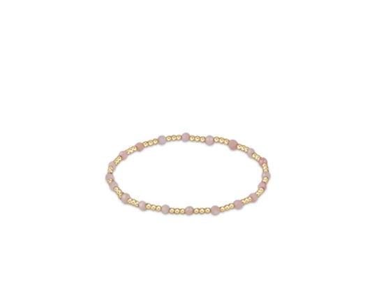 Enewton - Gemstone Gold Sincerity Pattern 3mm Bead Bracelet - Pink Opal - Findlay Rowe Designs