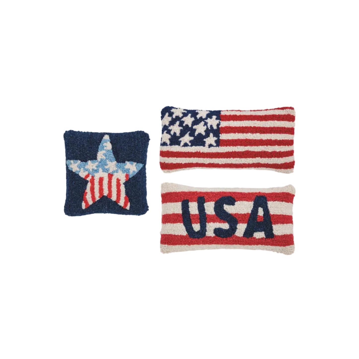 Mud Pie - Pillow - Hook Wool Mini - Americana - Findlay Rowe Designs