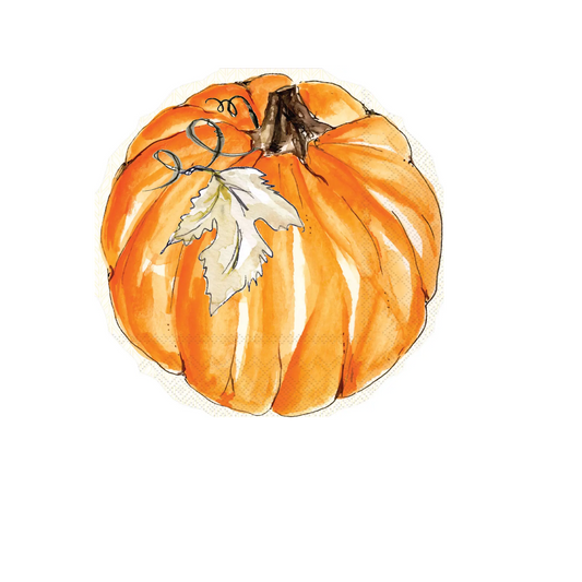 Luncheon Napkin - Die Cut Chinoiserie Pumpkin Topiary - Findlay Rowe Designs