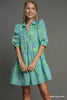 Dress - Two Tone Tiered Dress - Mint Blue - Findlay Rowe Designs