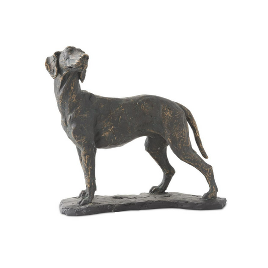 Standing Dog on Black Base - Patina - Findlay Rowe Designs
