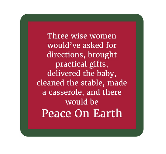 Drinks on Me Coaster - Peace Christmas - Findlay Rowe Designs