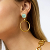 Julie Vos - Earrings - Laguna Statement - Iridescent Aquamarine Blue - Findlay Rowe Designs