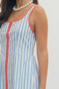 Entro - Dress - Midi Sleeveless - Blue Stripe - Findlay Rowe Designs