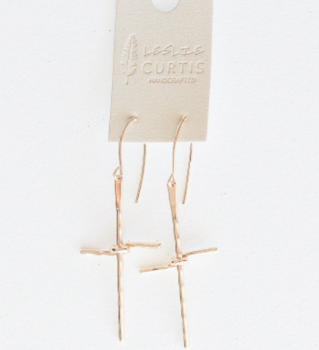 Leslie Curtis - Leah Knotted Cross Earrings - Findlay Rowe Designs