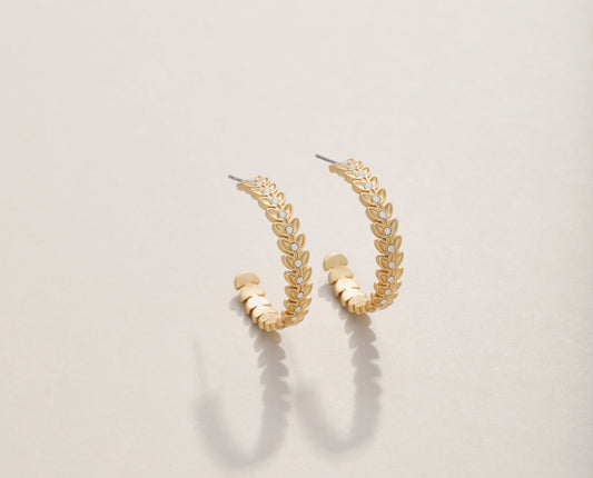 Spartina - Earrings - Parkwood Hoop 30mm - White Opal - Findlay Rowe Designs