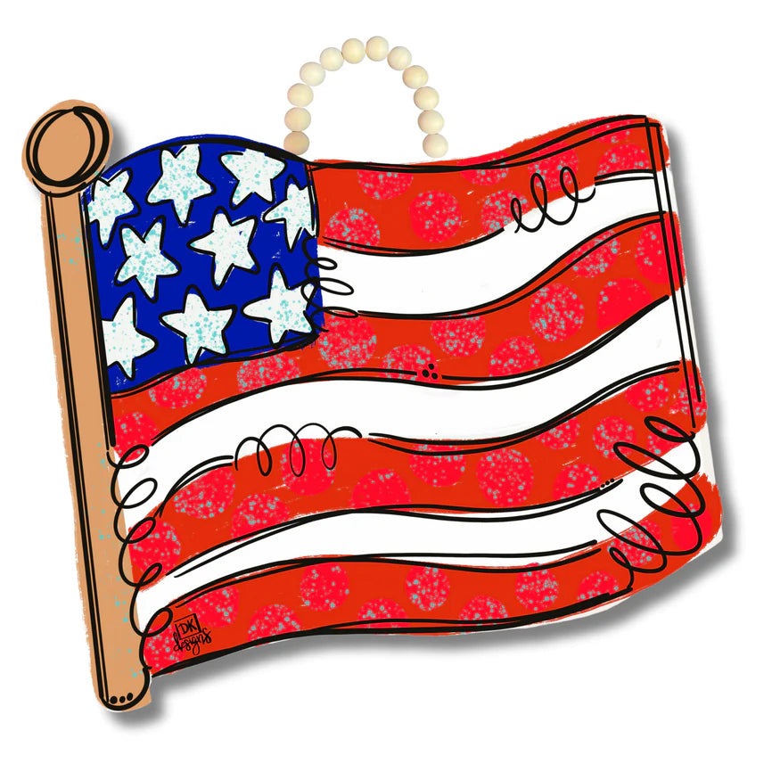DK Designs - Door Hanger - American Flag - Large - Findlay Rowe Designs