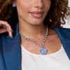 Julie Vos - Necklace - Honeybee Demi - Chalcedony Blue - Silver