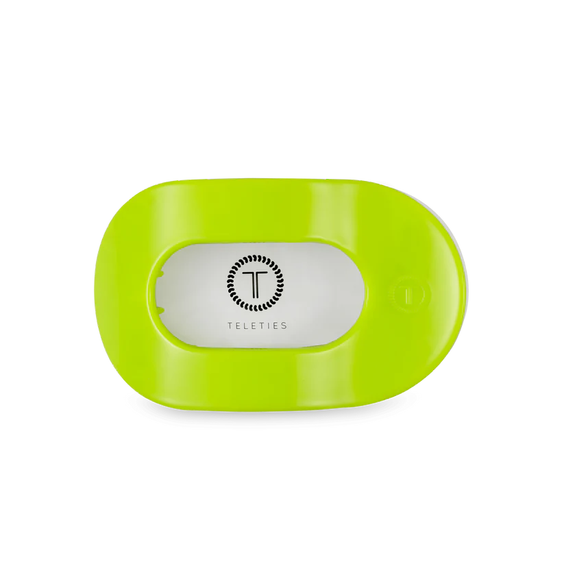 Teleties - Classic Medium Flat Round Hair Clip - Summer Brights Neon Green - Findlay Rowe Designs