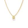 Natalie Wood - Necklace - Midnight Tide Pendant - Gold Pearl - Findlay Rowe Designs