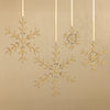 Ornament - Beaded Snowflake - Gold - 10 in