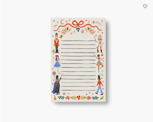 Rifle Paper Co - Notepad - Nutcracker