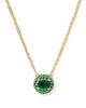 Kendra Scott - Necklace - Bella Short Pendant Necklace Gold Dark Green Crystal