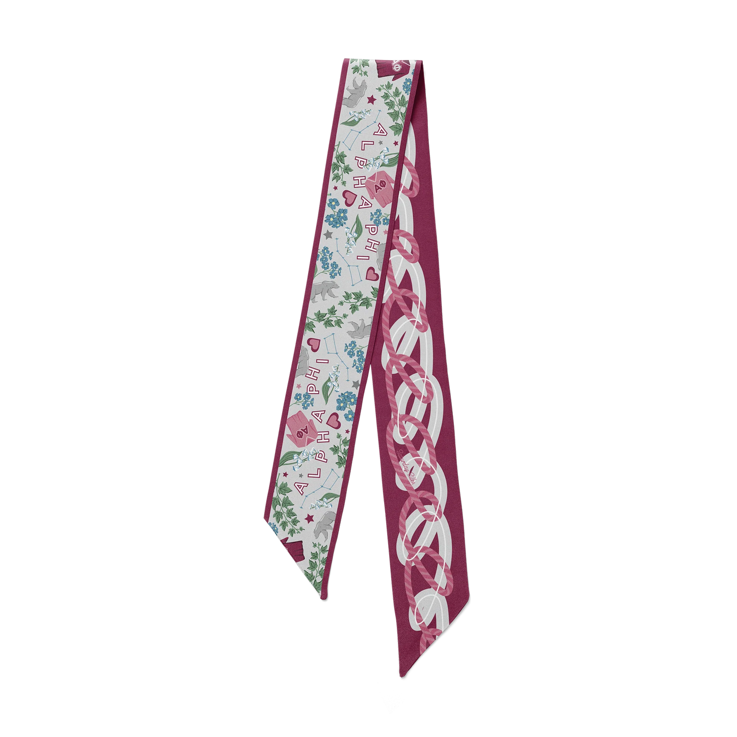 Saturday Silks - Skinny Scarf - Greek Life - Findlay Rowe Designs