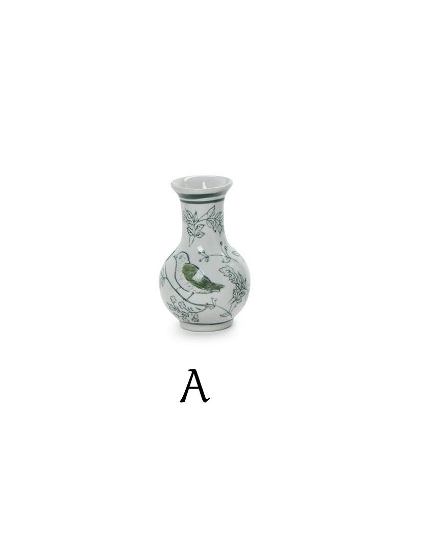Vases - Green and White Chinoiserie - Primrose and Lotus - Findlay Rowe Designs
