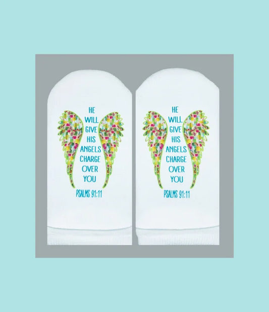 Angels Socks - PSALMS 91:11 - Findlay Rowe Designs