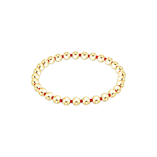Enewton - Gameday Hope Grateful 5mm Bead Bracelet - Bright Red