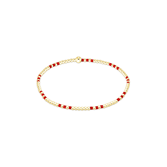 Enewton - Gameday Hope Sincerity Pattern 2mm Bead Bracelet - Bright Red - Findlay Rowe Designs