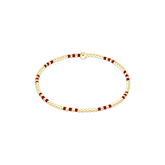 Enewton - Gameday Hope Sincerity Pattern 2mm Bead Bracelet - Crimson - Findlay Rowe Designs