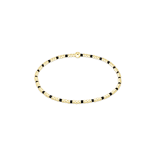 Enewton - Gameday Hope Sincerity Pattern 2mm Bead Bracelet - Onyx - Findlay Rowe Designs