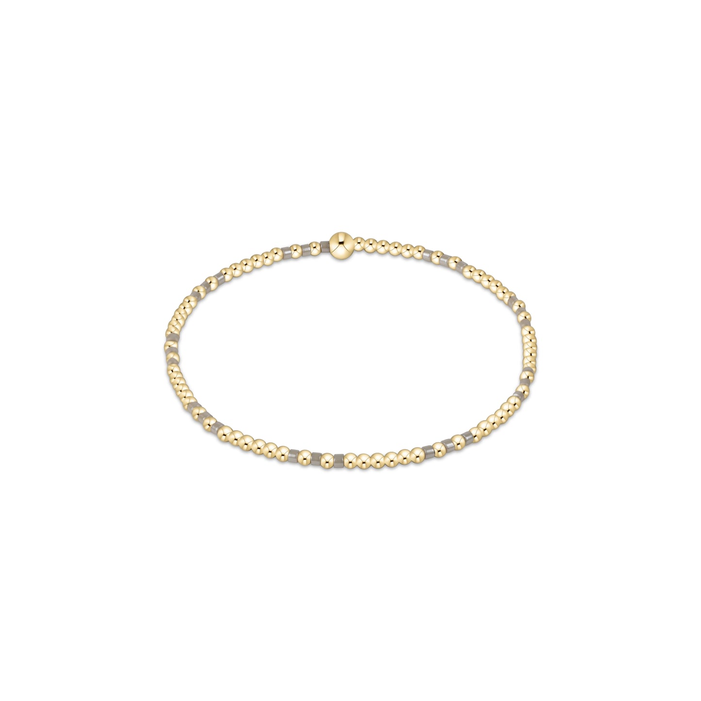 Enewton - Hope Joy Pattern 2mm Bead Bracelet - Taupe With A Twist, - Findlay Rowe Designs