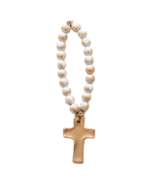 Blessing Beads - Bitty Cross - Blue - Findlay Rowe Designs