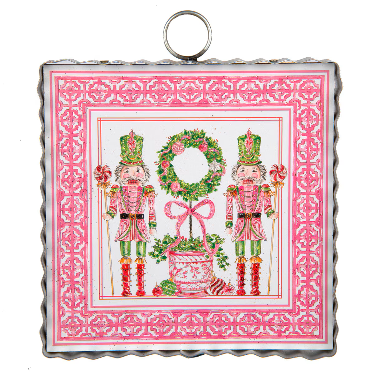 Round Top - Charm - Mini Pink Nutcrackers Print - Findlay Rowe Designs