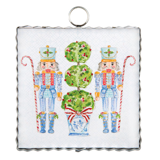Round Top - Charm - Mini Blue Nutcrackers Print - Findlay Rowe Designs