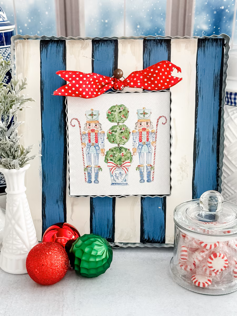 Round Top - Charm - Mini Blue Nutcrackers Print - Findlay Rowe Designs