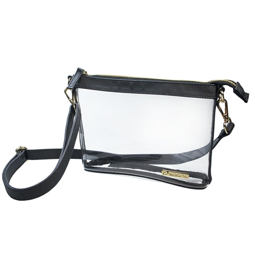 Small Clear Stadium Crossbody - Black - Findlay Rowe Designs