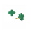 Enewton - Earring - Signature Cross Studs - Emerald