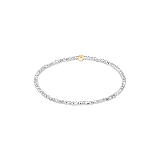 Enewton - egirl Bright Silver Faceted Hematite 2mm Bead Braclet