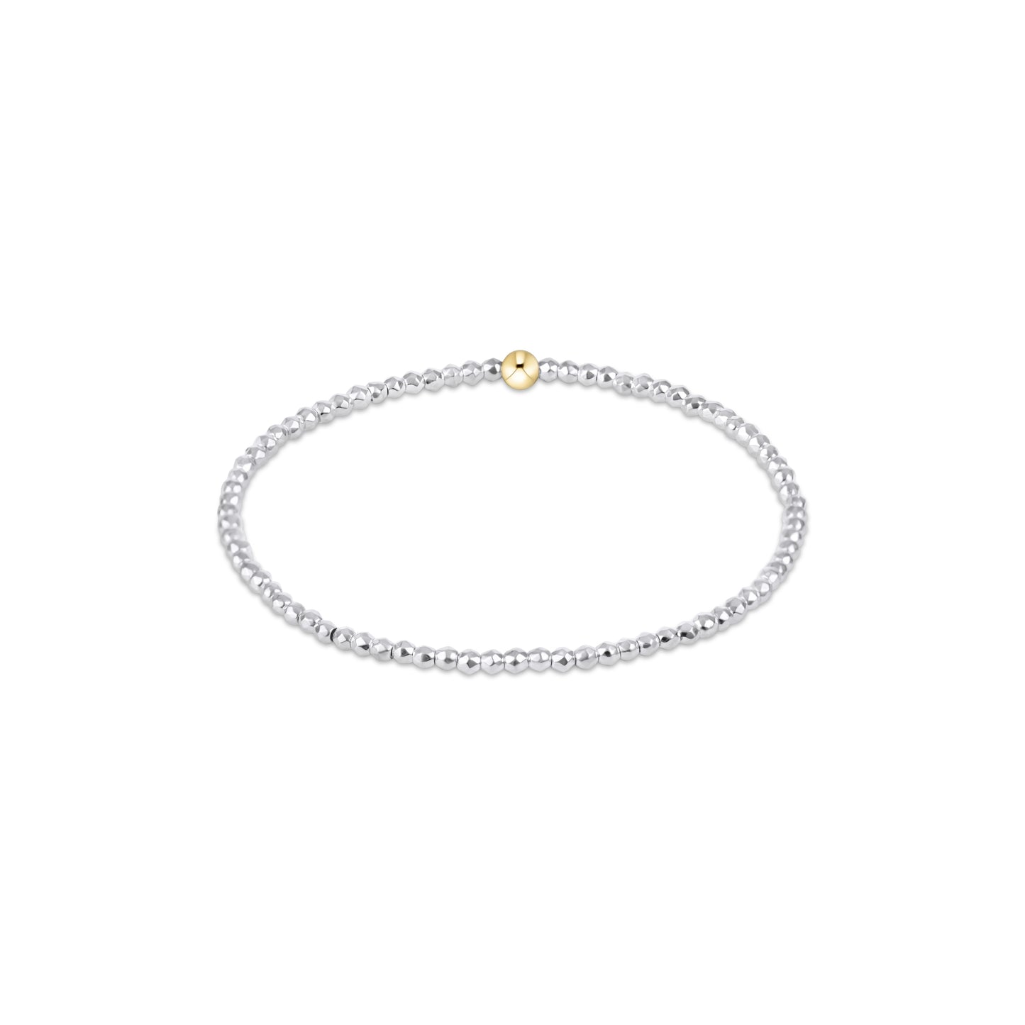 Enewton - egirl Bright Silver Faceted Hematite 2mm Bead Braclet