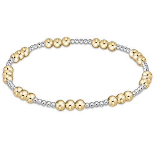 Enewton - Classic Joy Pattern 4mm Bead Bracelet - Mixed Metal - Findlay Rowe Designs
