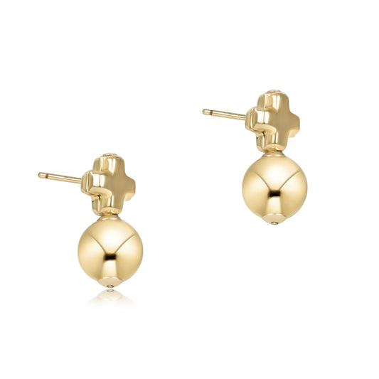 Enewton - Signature Cross Small Gold Stud - Classic Gold - Findlay Rowe Designs