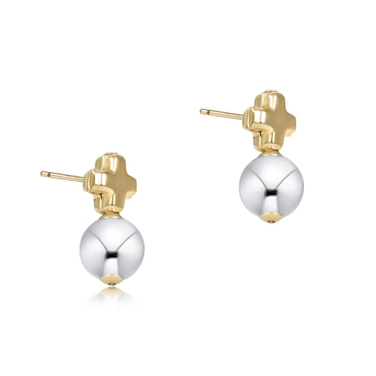 Enewton - Signature Cross Small Mixed Metal Stud - Classic Sterling - Findlay Rowe Designs