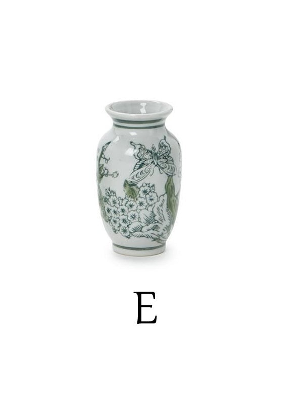 Vases - Green and White Chinoiserie - Primrose and Lotus - Findlay Rowe Designs