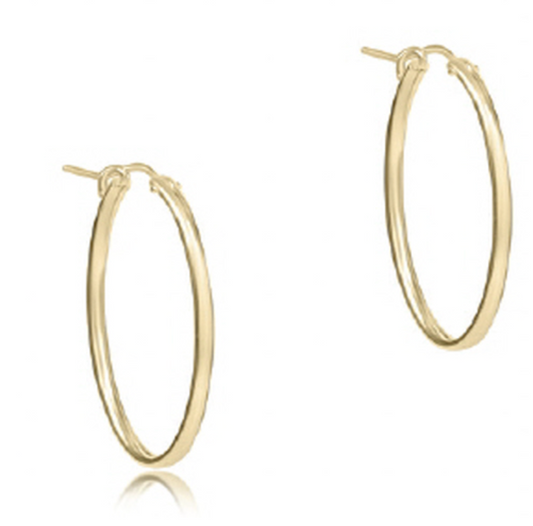 Enewton - Oval Gold 1" Hoop - Smooth - Findlay Rowe Designs