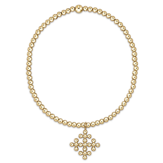 Enewton - classic gold 2.5mm bead bracelet - signature cross encompass charm - Findlay Rowe Designs