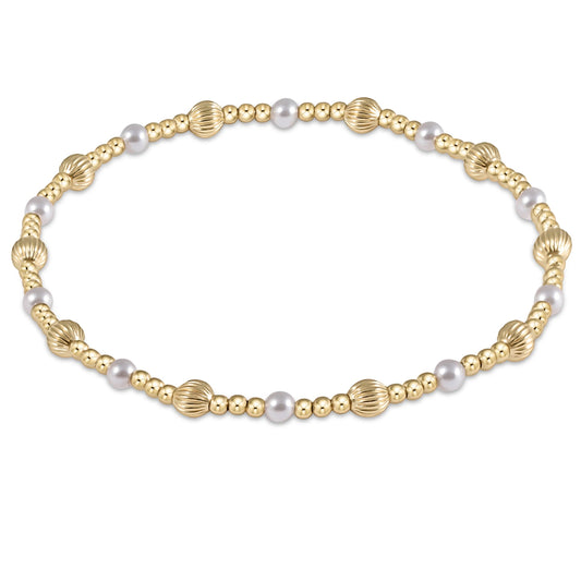 Enewton - Dignity Sincerity Pattern 4mm Bead Bracelet - Pearl - Findlay Rowe Designs