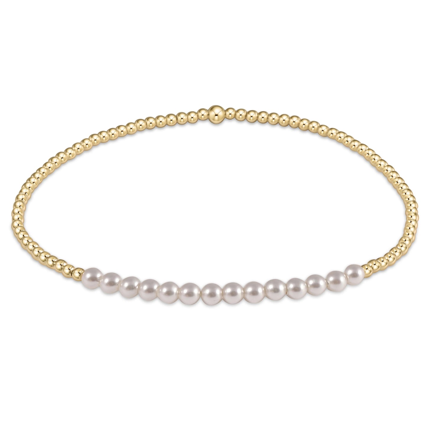 Enewton - gold bliss 2mm bead bracelet in Pearl - Findlay Rowe Designs
