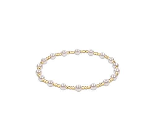 Enewton - Classic Sincerity Pattern 4mm Bead Bracelet - Pearl - Findlay Rowe Designs