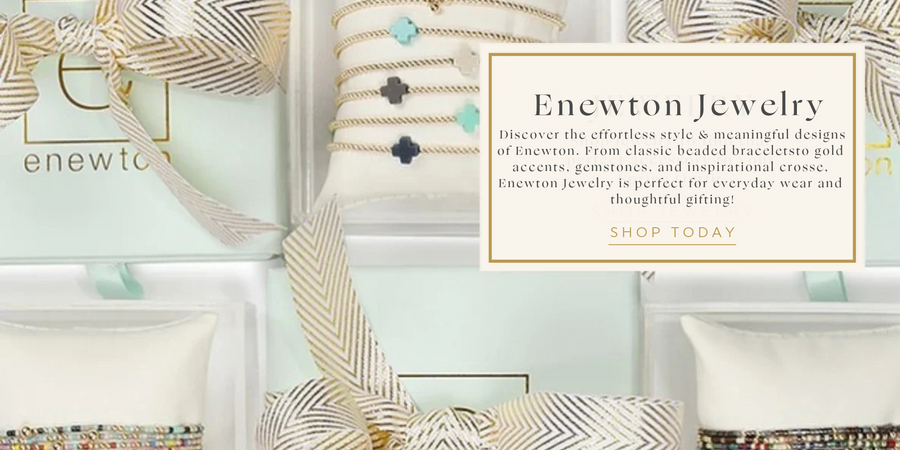 Enewton jewelry bracelets featuring gold beads, colorful gemstones, and meaningful charms at Findlay Rowe Designs