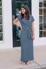 Spanx - Dress - Tie-Waist Maxi - Navy Stripe - Findlay Rowe Designs